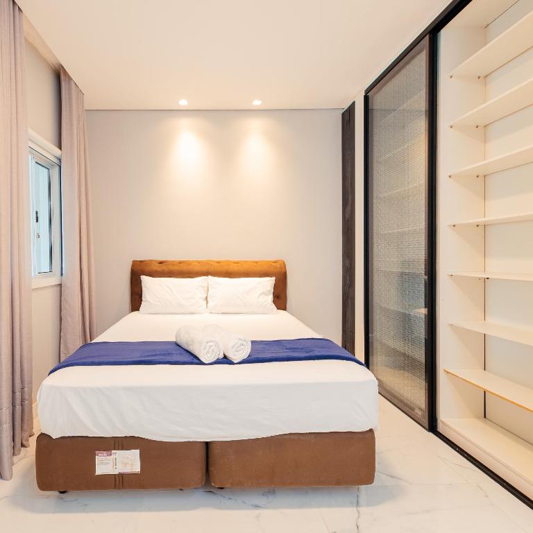 Postel nebo postele na pokoji v ubytování M&M House - Casa com Piscina e Ar Condicionado em Matinhos