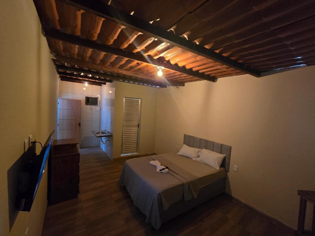 Postel nebo postele na pokoji v ubytování Pousada Piu-piuu Cajazeiras
