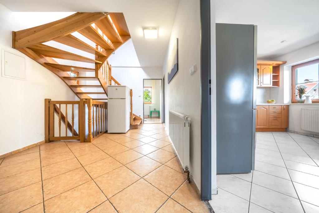 Kuchyň nebo kuchyňský kout v ubytování Holiday Home Smržovka