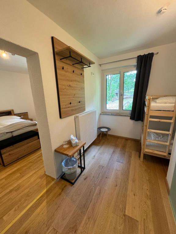 Postel nebo postele na pokoji v ubytování Pension Blockheidehof