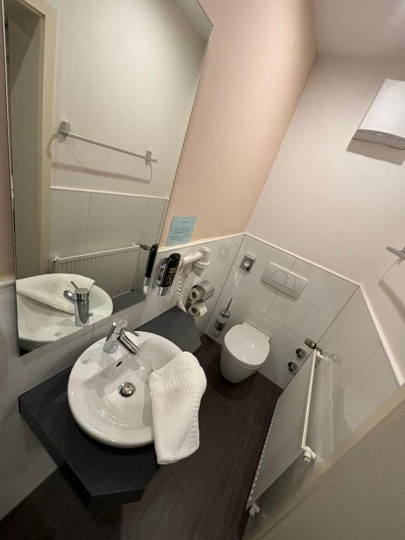 Koupelna v ubytování Landhotel Traube