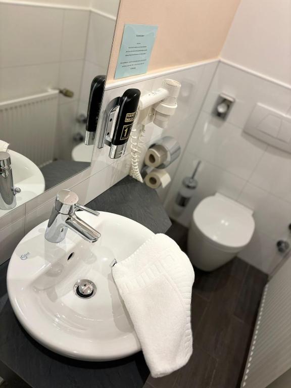 Koupelna v ubytování Landhotel Traube