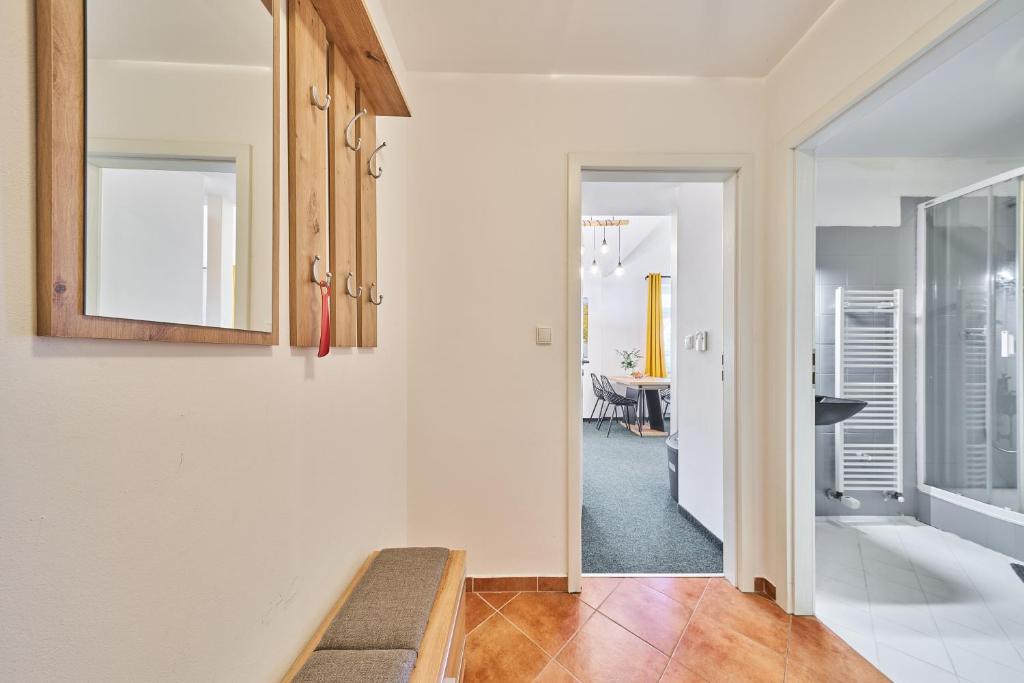 Koupelna v ubytování Apartmán - Dovolená Mladé Buky