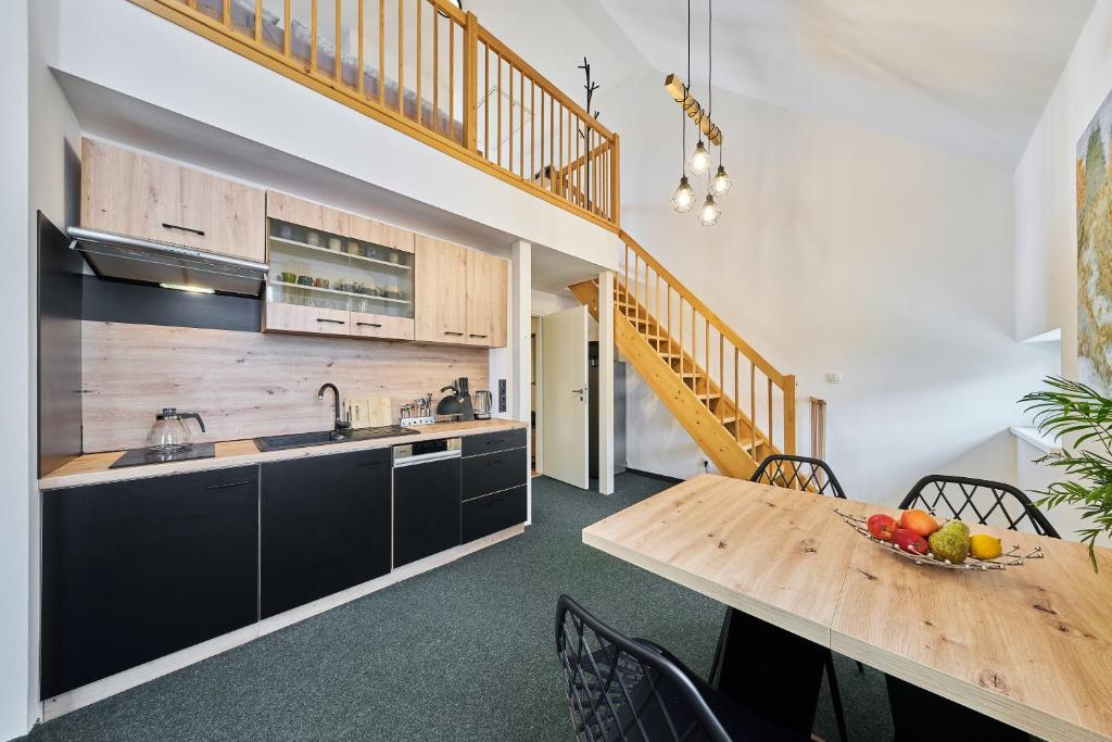 Kuchyň nebo kuchyňský kout v ubytování Apartmán - Dovolená Mladé Buky