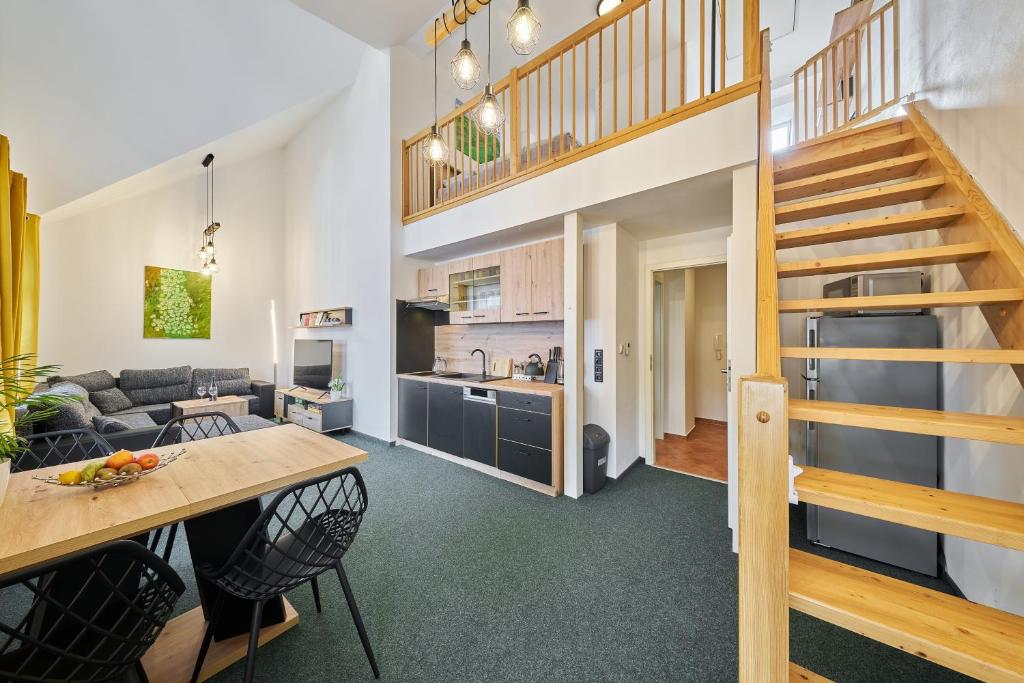 Kuchyň nebo kuchyňský kout v ubytování Apartmán - Dovolená Mladé Buky