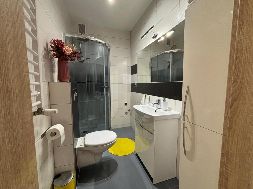 Koupelna v ubytování Apartament Wygodny