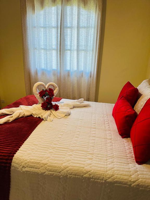 Uma cama ou camas num quarto em Pousada Valle do Sol