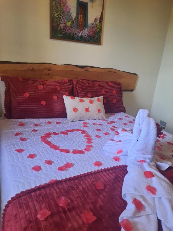 Uma cama ou camas num quarto em Pousada Valle do Sol