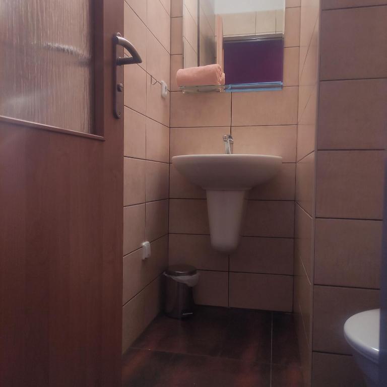 Koupelna v ubytování Luxusní pokoj s vířivou vanou