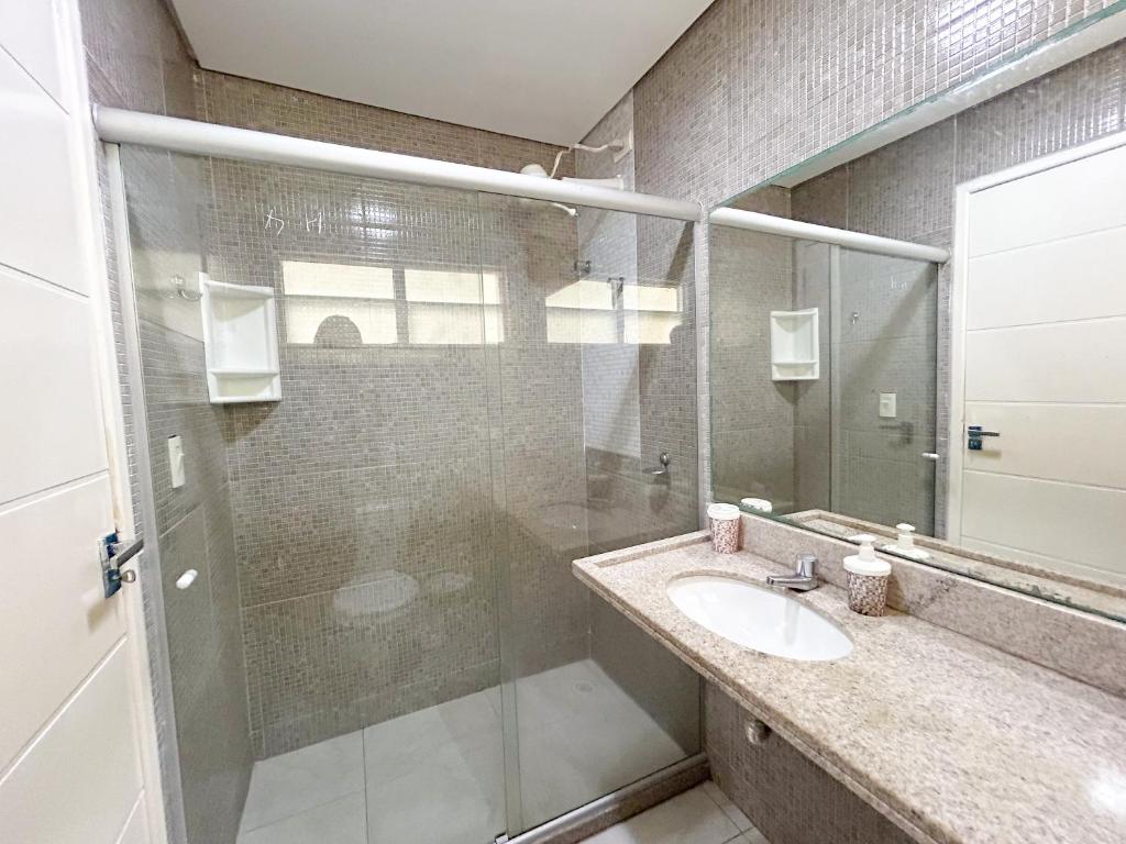 Koupelna v ubytování Casa de Temporada, em Porto de Galinhas