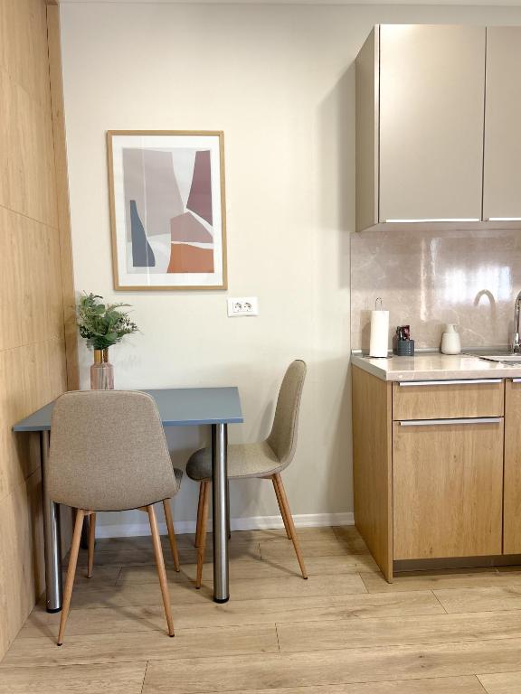 Kuchyň nebo kuchyňský kout v ubytování Urban Residence Apartments