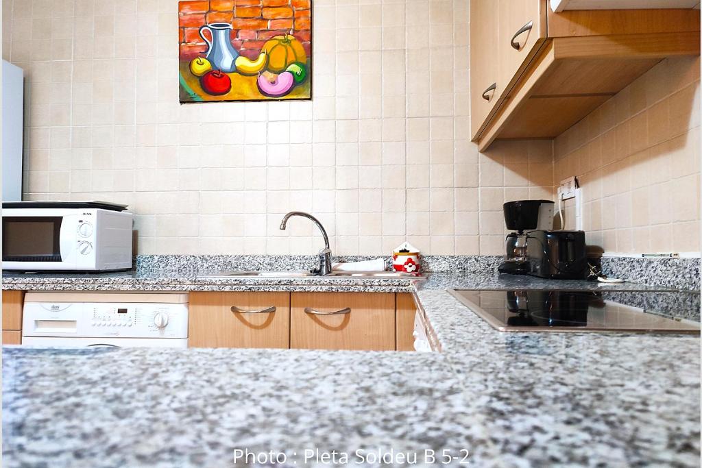 Kuchyň nebo kuchyňský kout v ubytování AC Apartaments Pleta Soldeu