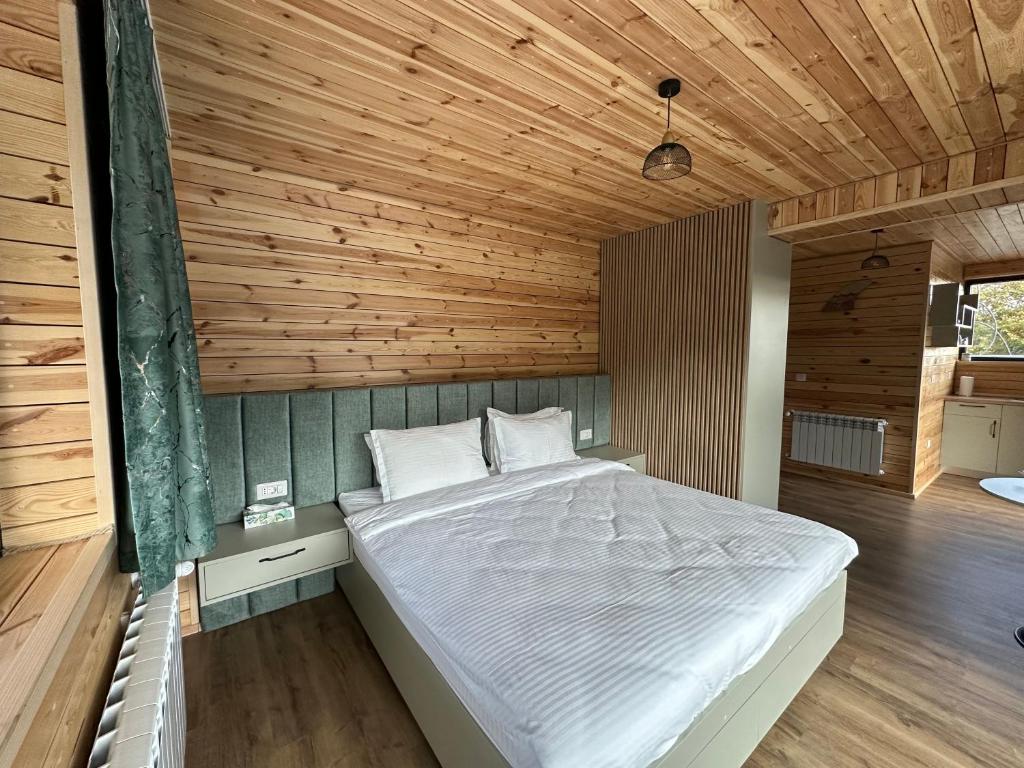 Postel nebo postele na pokoji v ubytování Panoramic Kub Sucevita