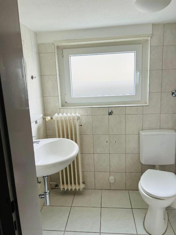 Koupelna v ubytování Burghotel Lörrach