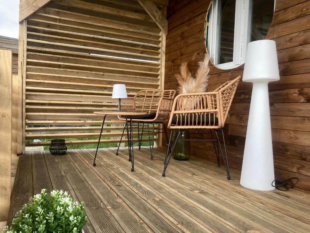Balkón nebo terasa v ubytování Le love van