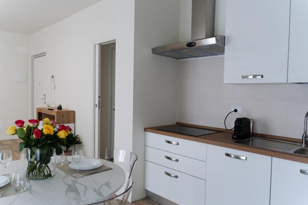 Kuchyň nebo kuchyňský kout v ubytování ComfortHome Fiera