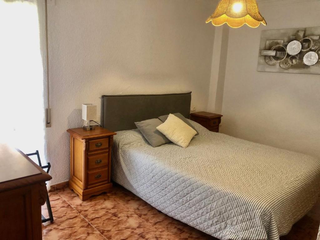Postel nebo postele na pokoji v ubytování Piso en Pedregalejo a 50m de la playa.