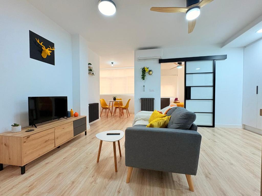 TV a/nebo společenská místnost v ubytování Industrial -Apartamentos Birdie-
