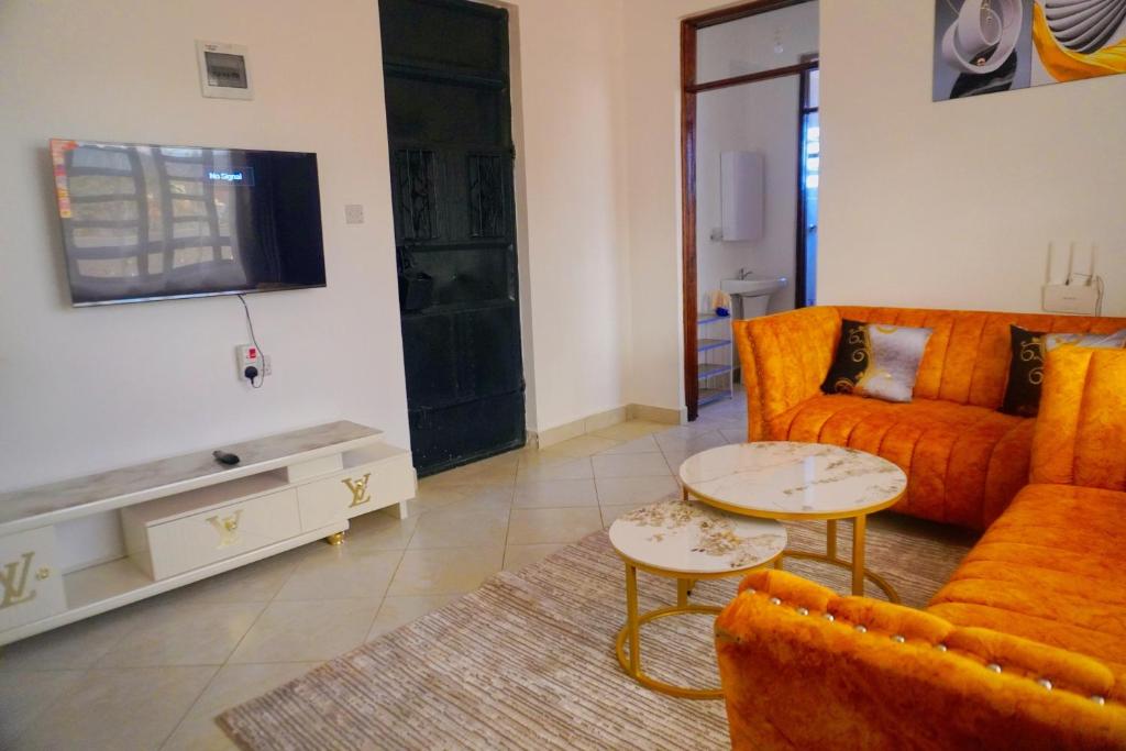 TV a/nebo společenská místnost v ubytování Mzinyi Homes