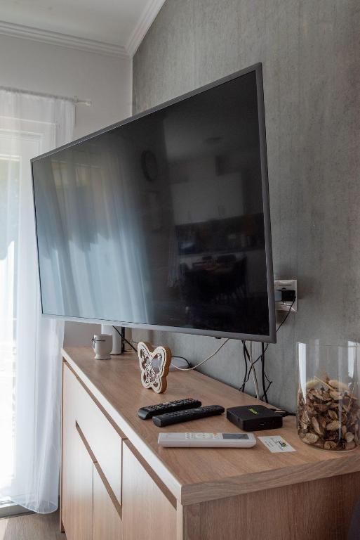 TV a/nebo společenská místnost v ubytování Pipi és Papi vendégház