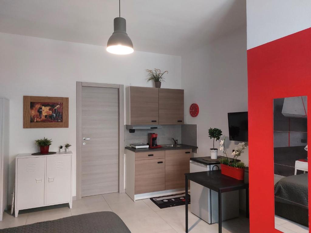 Kuchyň nebo kuchyňský kout v ubytování B&B GoodDay Roma Tor Vergata