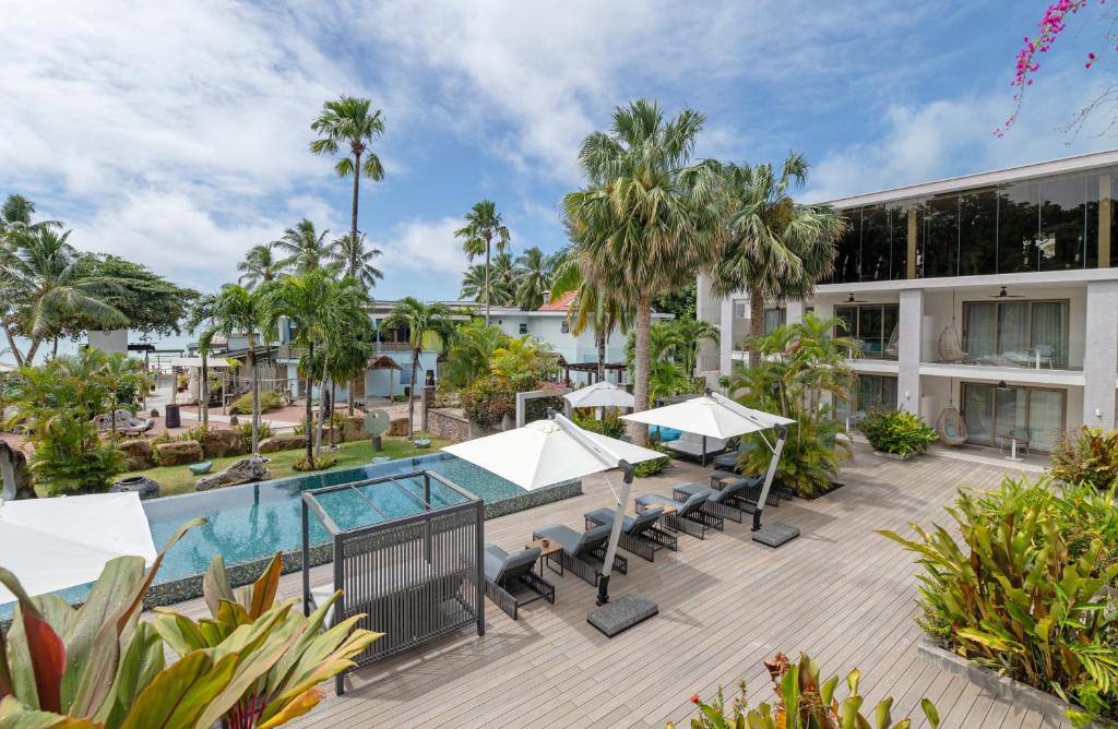 Bazén v ubytování Hotel Le Duc de Praslin nebo v jeho okolí