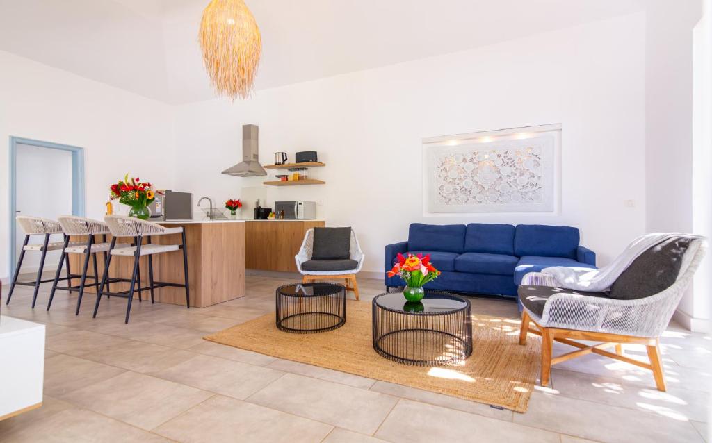 Posezení v ubytování Le Mandala Moris Guesthouse Pointe aux Canonniers