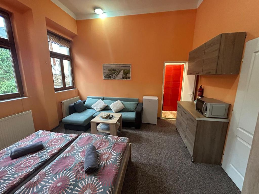 Kuchyň nebo kuchyňský kout v ubytování Thermal Apartments