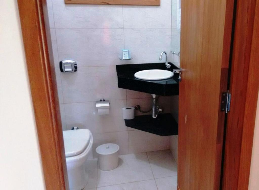 Koupelna v ubytování Pousada Sorocabana