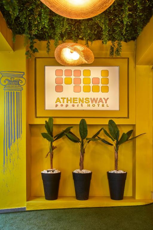 Vottorð, verðlaun, skilti eða annað skjal til sýnis á Athens Way Pop Art Hotel