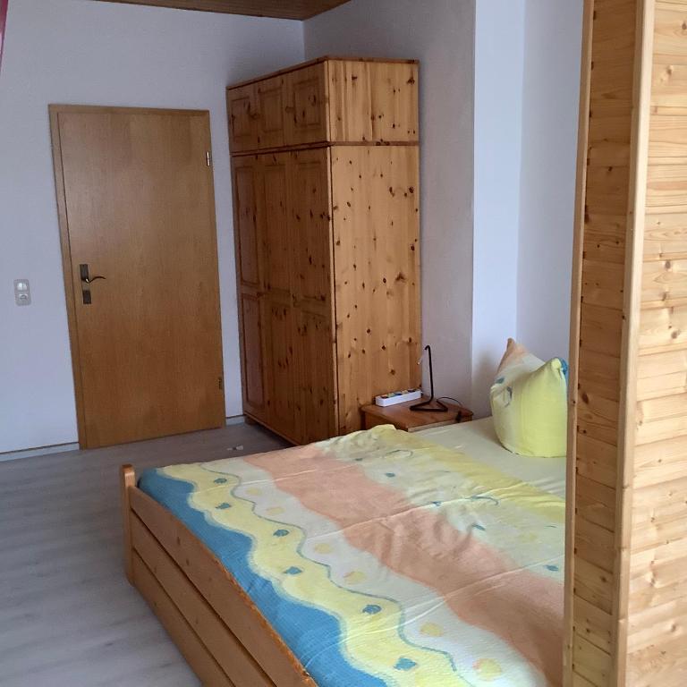 Postel nebo postele na pokoji v ubytování Ferienhaus Schuster
