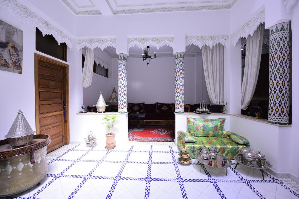 Coin salon dans l'établissement RYAD RDATE LWALIDINE