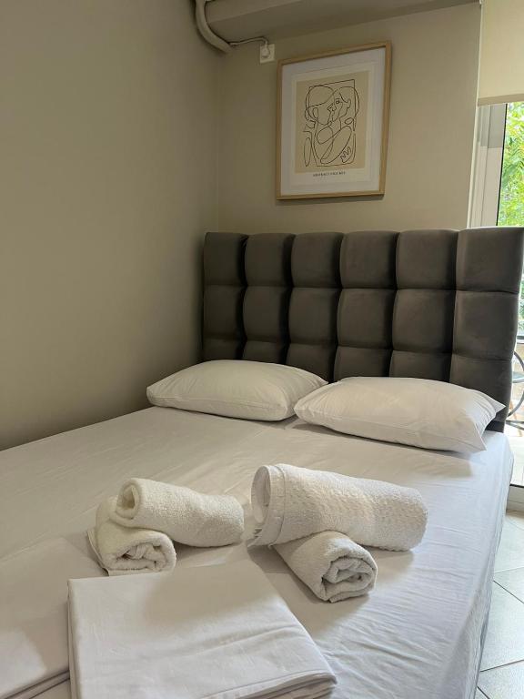 Postel nebo postele na pokoji v ubytování Silver's room