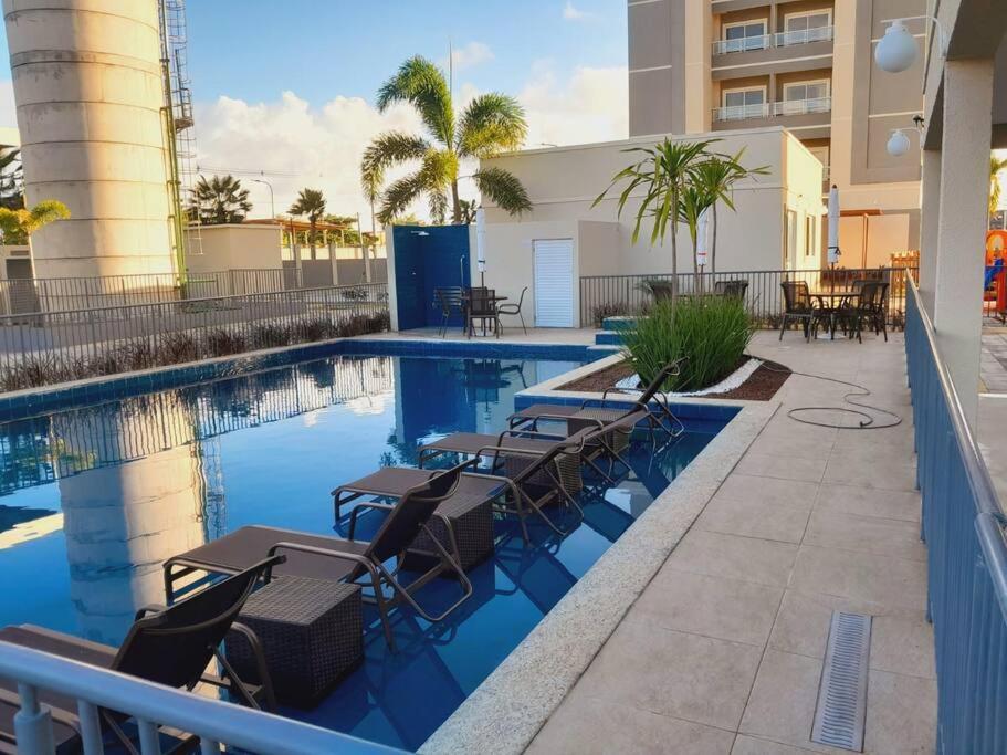 Πισίνα στο ή κοντά στο 901 Apto 2 Quartos Ponta de Campina - Cabedelo TAXA DE ENERGIA E LIMPEZA SÃO COBRADAS NO CHECK-IN E CHECK-OUT