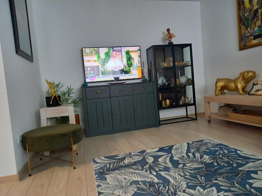 TV a/nebo společenská místnost v ubytování Apartament Elena
