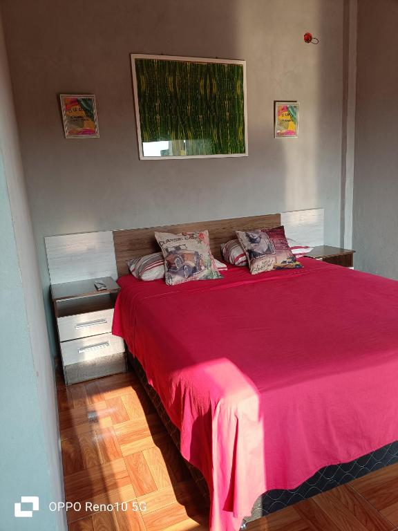Postel nebo postele na pokoji v ubytování HOSPEDAJE SAN JUAN