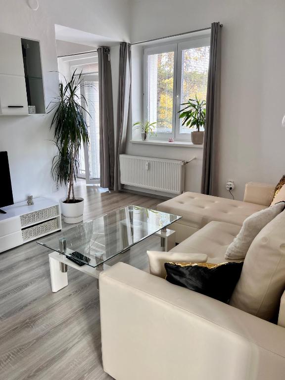 Posezení v ubytování Apartmán v Srdci Náchoda