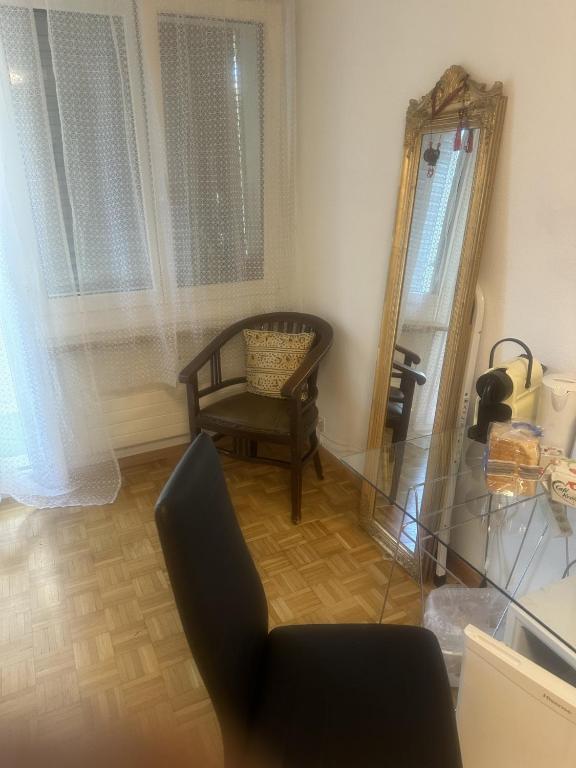 Posezení v ubytování Schönes Zimmer in der City Basel