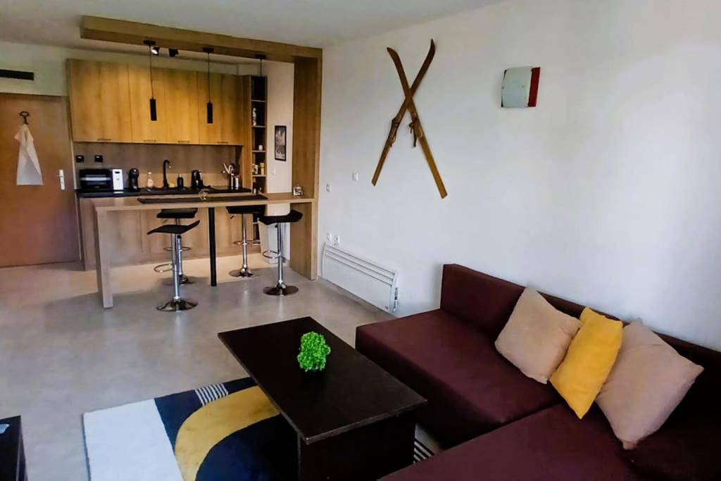 Kuchyň nebo kuchyňský kout v ubytování Friendly apartment -top location