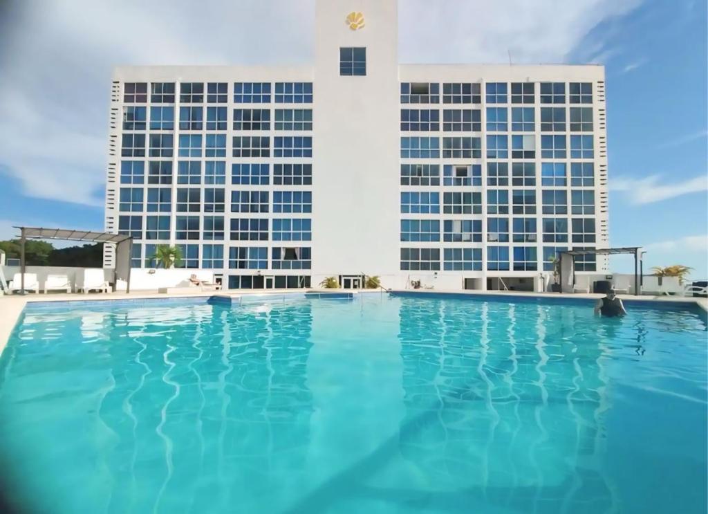Bazén v ubytování 5 min de la playa - Cómoda suite con piscina nebo v jeho okolí