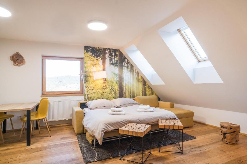 Postel nebo postele na pokoji v ubytování Apartmán Mariana
