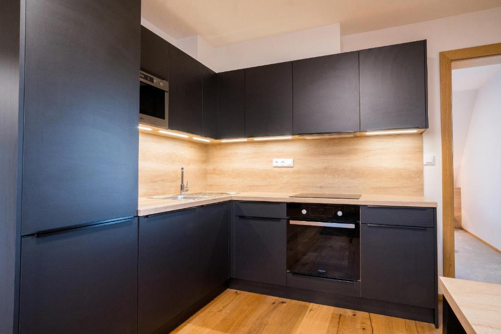 Kuchyň nebo kuchyňský kout v ubytování Apartmán Mariana