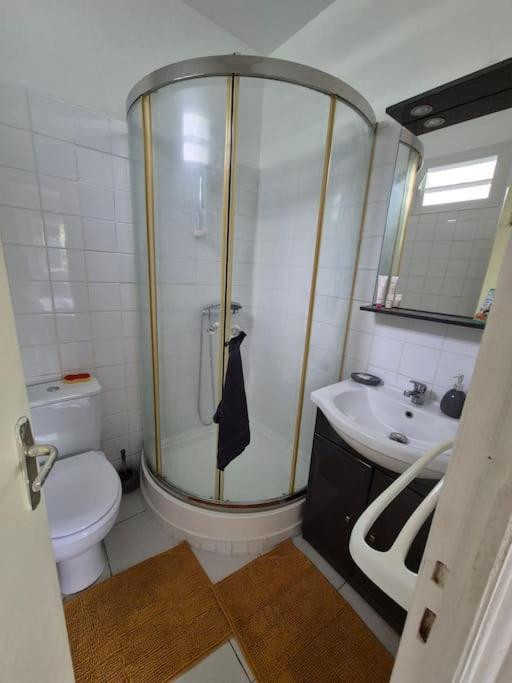 Koupelna v ubytování Gîte Ti jit la