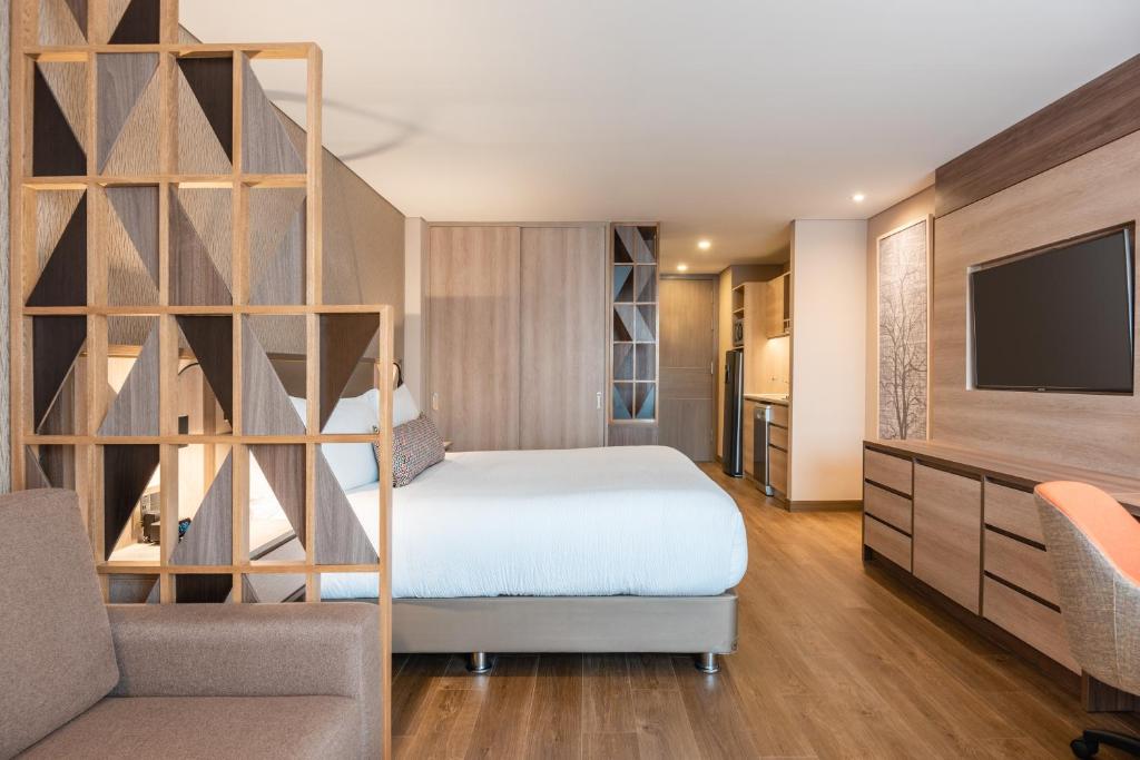Postel nebo postele na pokoji v ubytování Residence Inn by Marriott Bogota