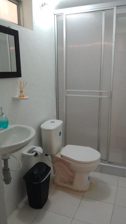 Koupelna v ubytování Hostal casa de los sueños