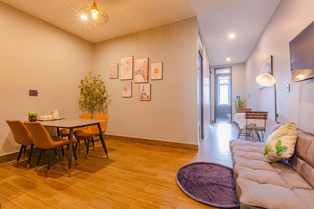 Khu vực ghế ngồi tại Green House - Căn hộ có bếp riêng