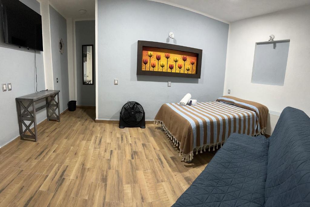 Letto o letti in una camera di Casa Eva