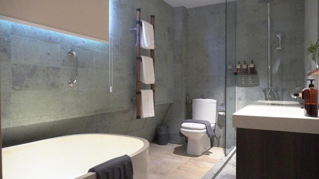 Koupelna v ubytování Sojourn Spa Hotel Melaka
