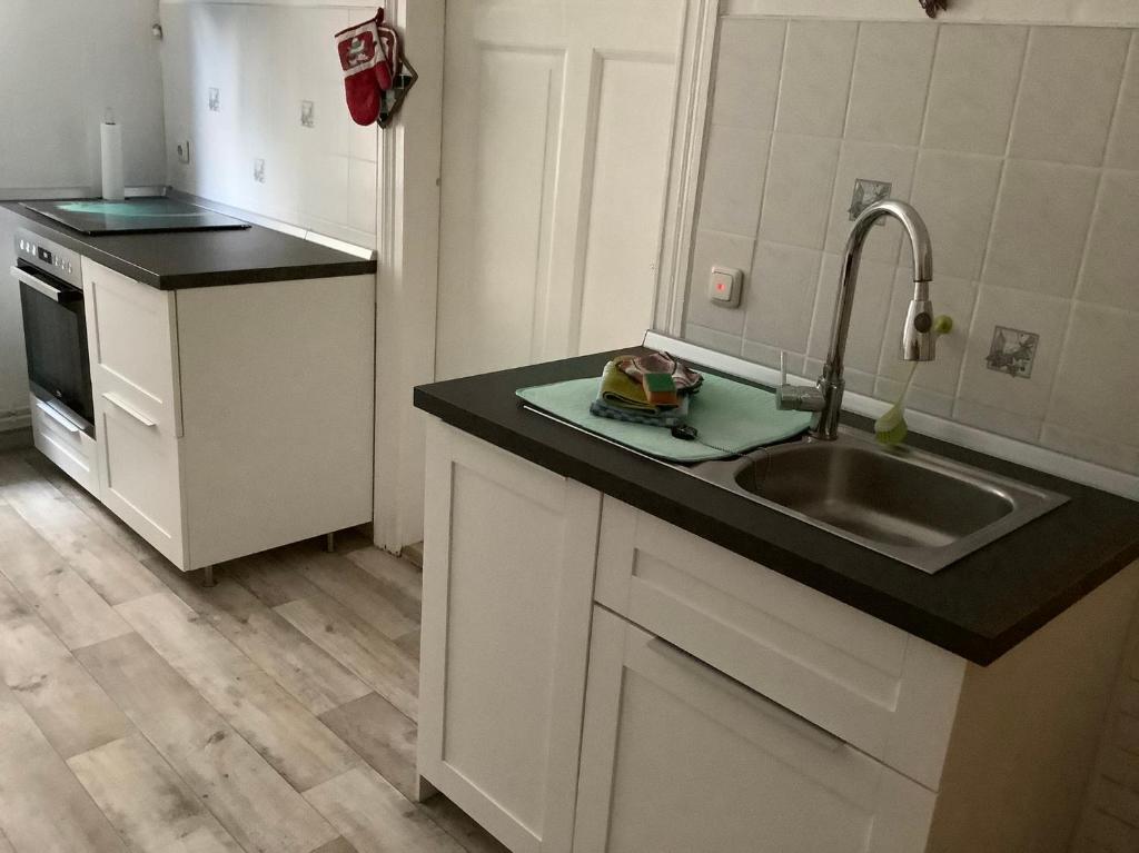 Kuchyň nebo kuchyňský kout v ubytování Ferienhaus Schuster