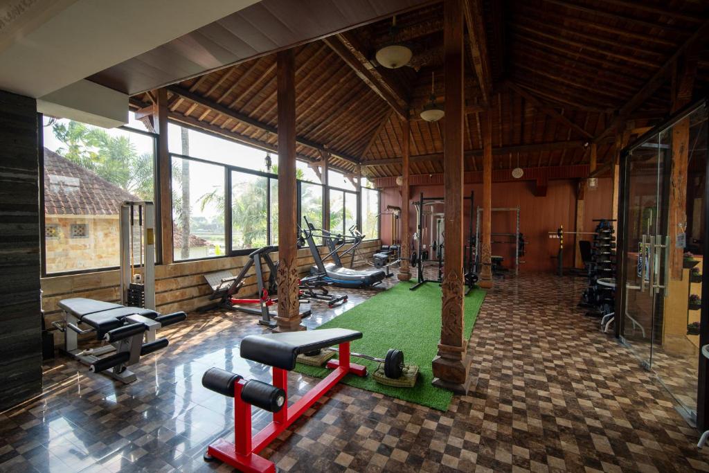 Fitness centrum a/nebo fitness zařízení v ubytování Kubu Sari Ubud